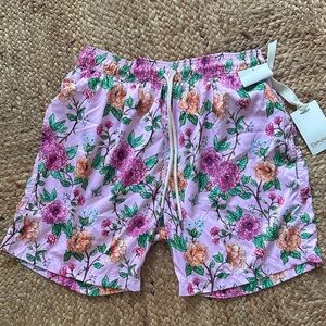 Dondolo - Mens Pink Floral Swim Shorts